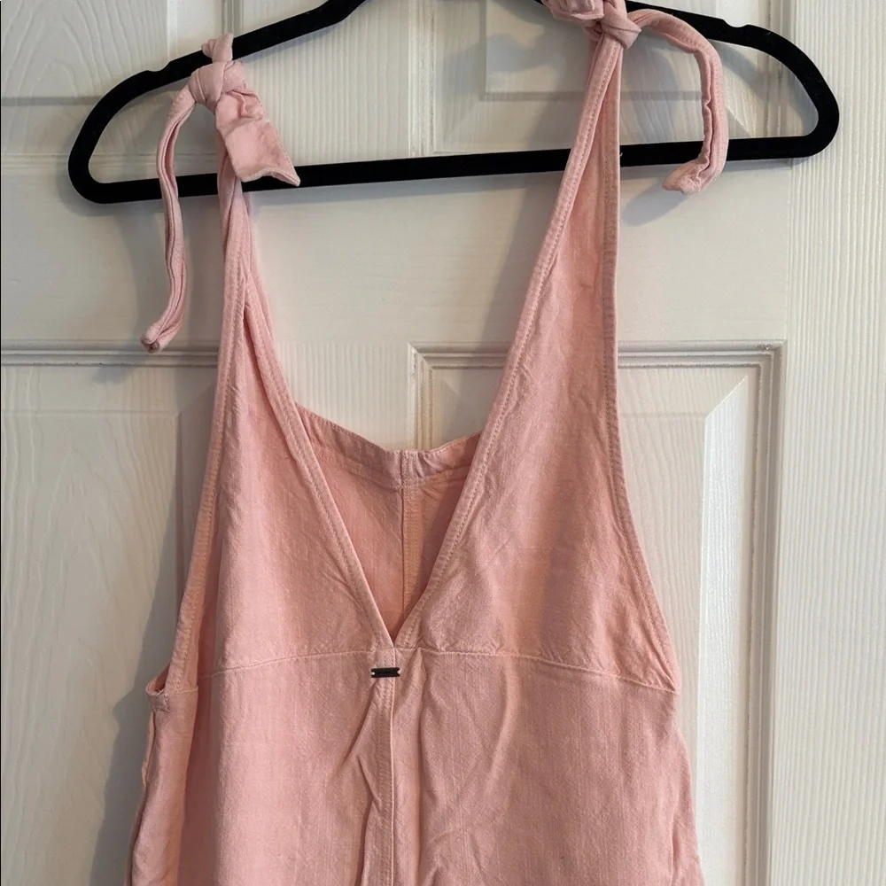 O'Neill Light Pink Wide-Leg Tie-Shoulder Jumpsuit - Picture 6 of 7